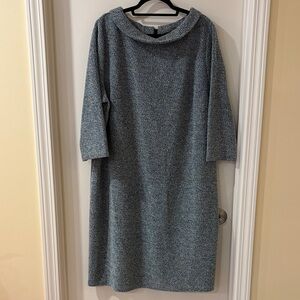 Talbots Black and White Knit Sweater Dress